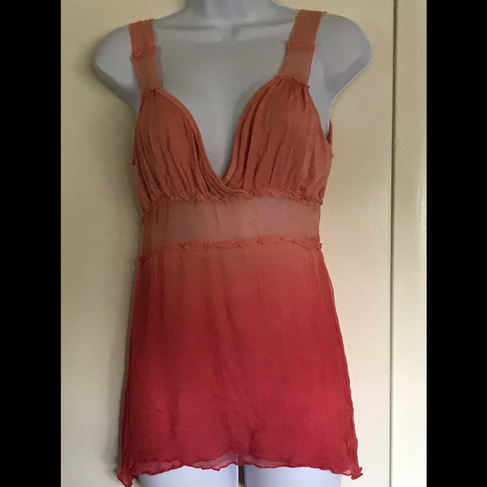 Casual Freedom,size M 100% silk sleeveless pinktop